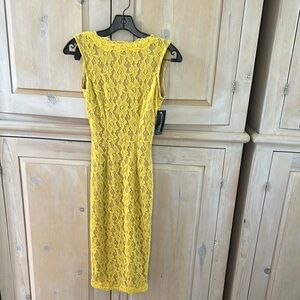 Fashion Nova Yellow Sheath Midi Dress